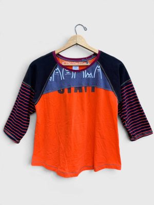 Cat Lady Halloween Go Betty 3/4 Sleeve Tee - LARGE